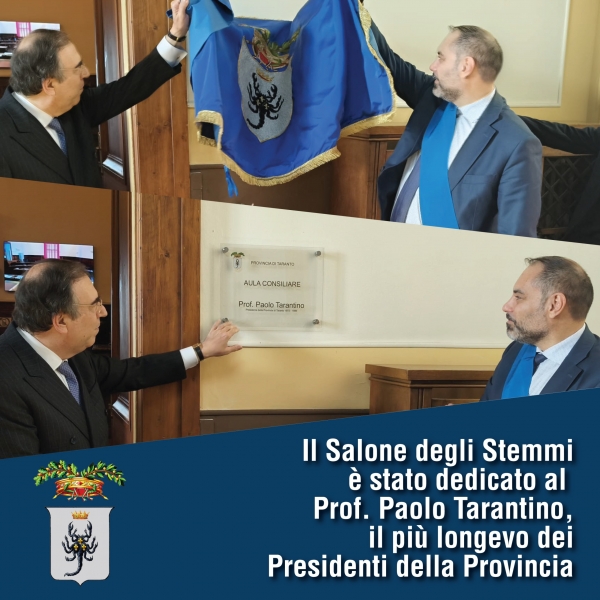 Il Salone degli Stemmi è stato dedicato a Paolo Tarantino